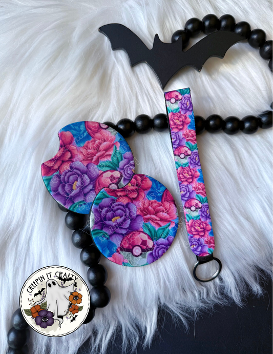 Floral Poke Wristlet