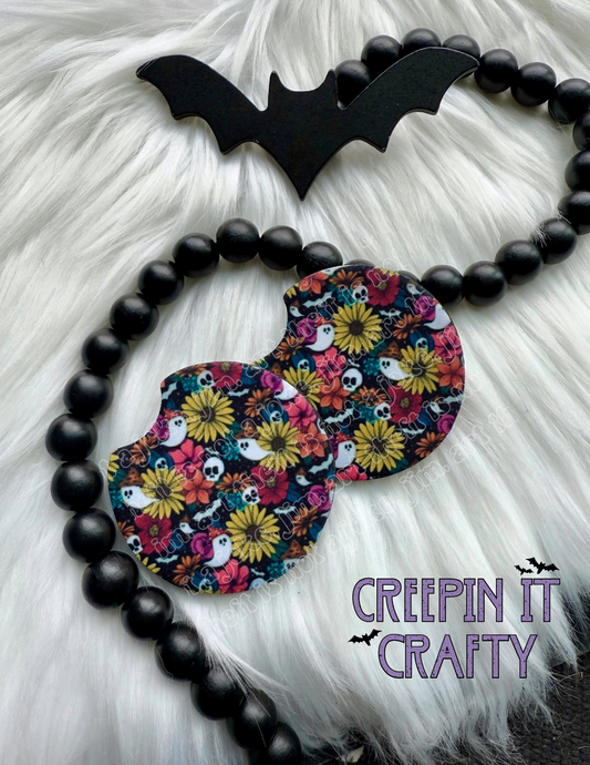 Floral Ghost Coasters