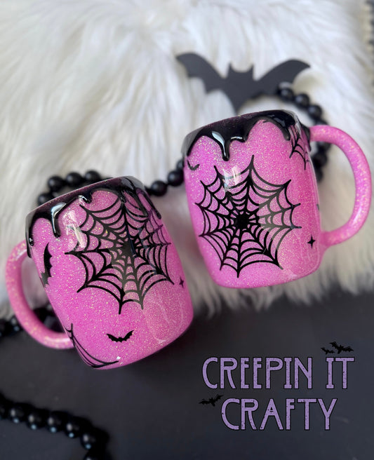 Pink Spiderweb Mug