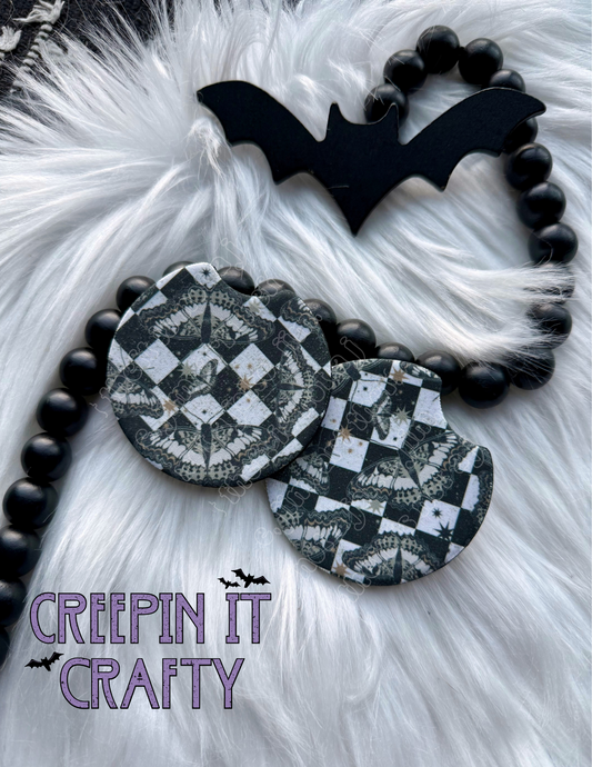 Checkered Moth Coasters
