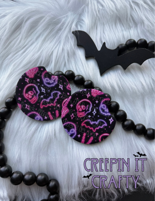 Neon Skelly Coasters